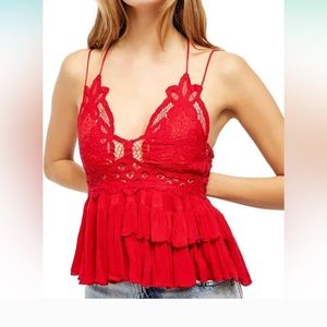 NWT: FREE PEOPLE; ADELLA LACE CAMI.